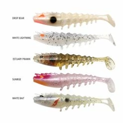 Cheap 🤩 Lures Squidgies Prawn Paddle Tail Soft Plastics 🧨