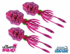 Deals ✨ River 2 Sea Lures Ultimate Squid Chasebaits 150mm PINK TIGER 🎁